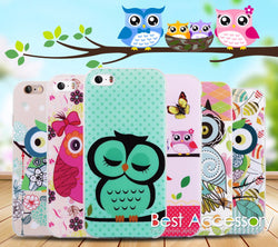 Owl Design Cases For iPhone 4, 4S, 5, 5S, 5C, SE, 6, 6S, 6 Plus, 6S Plus, 7, 7 Plus