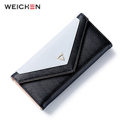 WEICHEN Geometric Design PU Leather Women's Wallet Purse
