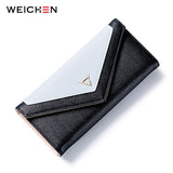 WEICHEN Geometric Design PU Leather Women's Wallet Purse