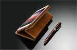 USLION Luxury Flip Wallet Leather Case For iPhone 5, 5S, 5C, SE, 6, 6S, 6 Plus, 6S Plus, 7, 7 Plus, 8, 8 Plus, X, XR, XS, XS Max