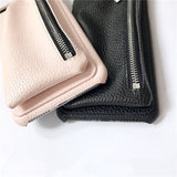 Leather Zip Handbag Case for iPhone 6, 6 Plus, 6S, 6S Plus, 7, 7 Plus, 8, 8 Plus, X