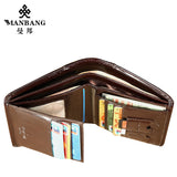 ManBang Genuine Leather Compact Men's Wallet