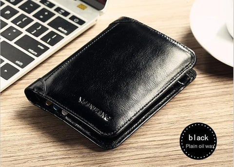 Yuanbang Men's Automatic Leather Pop Up Wallet
