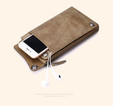 Sendefn Women's Long Genuine Leather Wallet Purse with Universal Phone Pocket