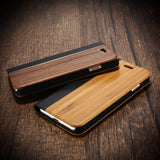KISSCASE Wood and Leather Fusion Flip Wallet Case For iPhone 6, 6 Plus, 6S, 6S Plus, 7, 7 Plus, 8, 8 Plus, X, XR, XS, XS Max, 11, 11 Pro, 11 Pro Max, Samsung Galaxy S7, S7 Edge, S8, S8 Plus, S9, S9 Plus, S10, S10E, S10 Plus