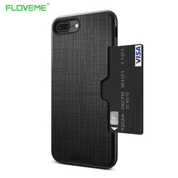 FLOVEME Slim Side Wallet Case For iPhone 6, 6 Plus, 6S, 6S Plus, 7, 7 Plus, 8, 8 Plus, X, XR, XS, XS Max