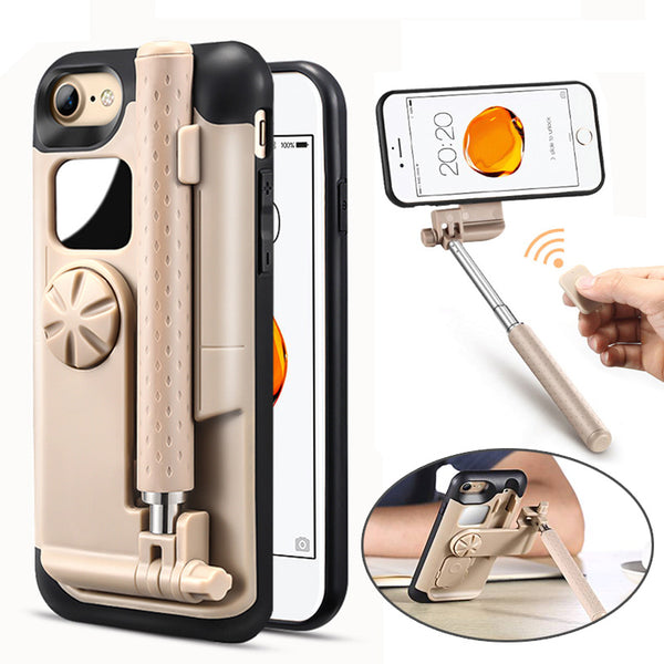 LANCASE Portable Selfie Stick Case for iPhone 6, Plus, 6S, 6S