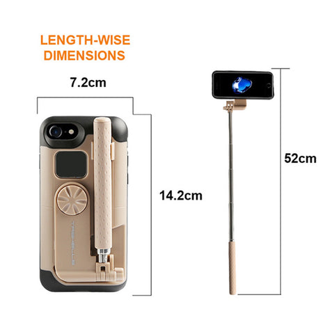 LANCASE Portable Selfie Stick Case for iPhone 6, 6 Plus, 6S, 6S Plus, Titanwise LANCASE Portable Selfie Stick Case for iPhone 6, 6 Plus, 6S, 6S Plus, Titanwise
