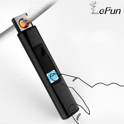 IcFun USB Rechargeable Light and Thin Metal Plasma Lighter