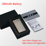 USB Rechargeable Metal Windproof Plasma Lighter with Double Arc Pulse