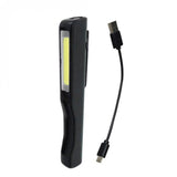 Portable USB Rechargeable Magnet COB LED Torch Plus Flashlight