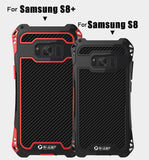 R-Just AMIRA Carbon Fibre and Aluminium Hybrid Super Armour Case For Samsung Galaxy S8, S8 Plus, S9, S9 Plus, Note 8
