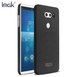 IMAK High Quality Matte Textured Case For LG V30 with Detachable Ring Grip and Screen Protector