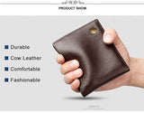 Laorentou 100% Genuine Leather Stylish Compact Men's Wallet