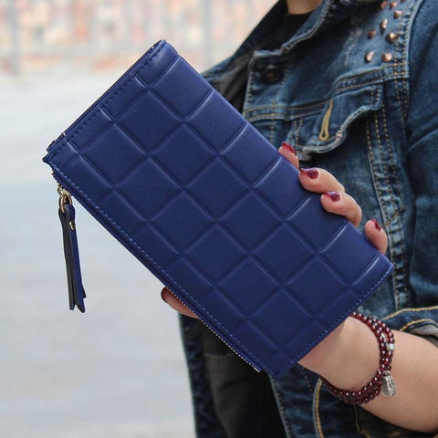 New Korean Fashion Square Design Style PU Leather Women's Wallet Purse