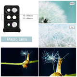 Professional 6 Camera Lens Case For iPhone 7 Plus, 8 Plus, X - Fisheye, Telephoto, Wide-Angle, 10X Macro, 20X Macro