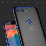 GerTong Ultra Thin Transparent Case with Electroplated Corners for OnePlus 5, 5T, 6