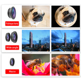 GETIHU Universal 3-in-1 Clip-on Camera Lens - Fisheye, Macro and Wide-Angle