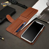 KISSCASE Double Flip Magnetic Wallet Case For iPhone 5, 5S, 5C, SE, 6, 6 Plus, 6S, 6S Plus, 7, 7 Plus, 8, 8 Plus, X