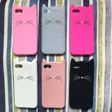 Cat Silicone Case for iPhone 5, 5S, 5C, SE, 6, 6 Plus, 6S, 6S Plus, 7, 7 Plus, 8, 8 Plus, X, XR, XS, XS Max