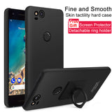 Matte or Metal Textured Phone Case for Google Pixel 2, 2 XL with Free Screen Protector and Detachable Ring Grip