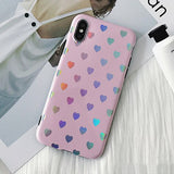 SUYACS Holographic Hearts Soft Case For iPhone 6, 6 Plus, 6S, 6S Plus, 7, 7 Plus, 8, 8 Plus, X