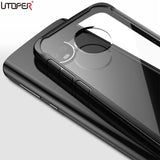 UTOPER Transparent Slim Case with Edge Plating for Moto E5, E5 Plus, G5s, G5s Plus, G6, G6 Plus, Z2 Play, Z3 Play