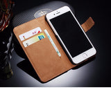 Flip Leather Case with Wallet and Stand for iPhone 7, 7 Plus by Tomkas - Titanwise