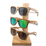 BOBO BIRD Full Bamboo Wood Polarised Square Sunglasses with Gift Box