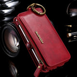 FLOVEME Luxury Leather High Capacity Double Flip Wallet Case For Samsung Galaxy S6, S6 Edge, S6 Edge Plus, S7, S7 Edge, S8, S8 Plus, S9, S9 Plus, S10, S10E, S10 Plus, S20, S20 Plus, S20 Ultra, Note 3, Note 4, Note 5, Note 8, Note 9, Note 10, Note 10 Plus