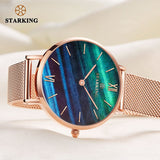 STARKING Official Branded TL0919 Luxury Rose Gold Women's Quartz Watch - Stainless Steel or Genuine Leather Strap