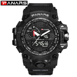 PANARS Rugged Outdoor Military Sports Series Watch - 50 Metres Water Resistance and Digital LED Back-light