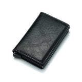 New RFID Blocking Leather Wallet with Aluminium Metal Anti-RFID Protective Case Box