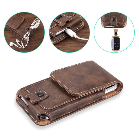 Universal Leather Phone Wallet Belt Clip Pouch Case Universal Leather Phone Wallet Belt Clip Pouch Case