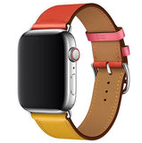 Wudada Multi-colour Leather Strap Band for Apple Watch Series 1, 2, 3, 4, 5, 6, SE