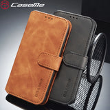 CaseMe Flip Wallet Magnetic Strap Case For iPhone 6, 6 Plus, 6S, 6S Plus, 7, 7 Plus, 8, 8 Plus, X, XR, XS, XS Max, 11, 11 Pro, 11 Pro Max
