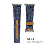 New Original Denim Jean Strap Band for Apple Watch Series 1, 2, 3, 4 - 12 Styles available