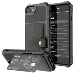 Magnetic Flip Bank Card Storage Case for iPhone 6, 6 Plus, 6S, 6S Plus, 7, 7 Plus, 8, 8 Plus, X, XR, XS, XS Max, 11, 11 Pro, 11 Pro Max, SE 2020